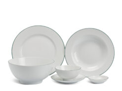 Bộ đồ ăn 22 sản phẩm - Jasmine - Chỉ Xanh Lá