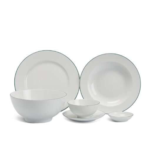 Bộ đồ ăn 22 sản phẩm - Jasmine - Chỉ Xanh Lá