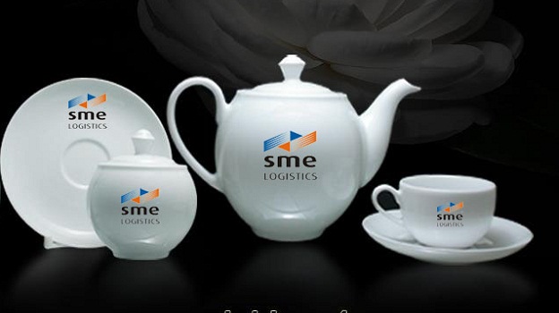 Bộ Trà quà tặng gốm sứ Minh Long 0.8 L Camellia Giá In Logo SME