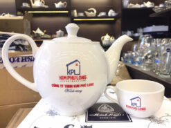 Bộ trà - Camellia - Trắng in logo Kim Phú Long