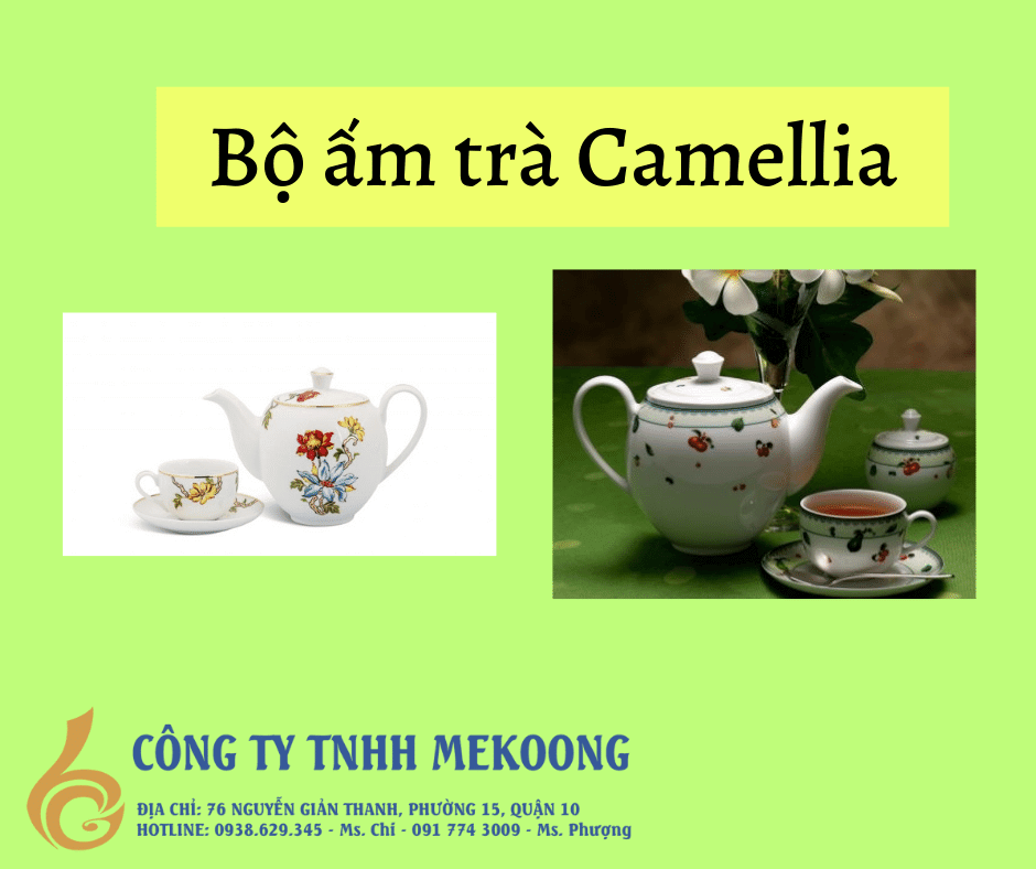 Bộ ấm trà Camellia, Bộ bình trà Camellia, Bộ Tách Trà Camellia