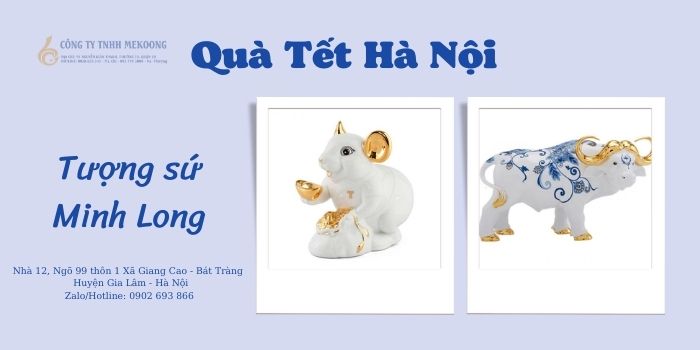 Quà Tết Hà Nội - Tượng sứ Minh Long