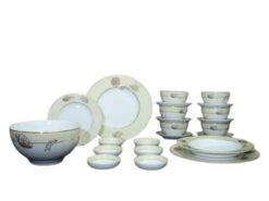 Bộ đồ ăn 33sp Camellia Hương Biển Kem