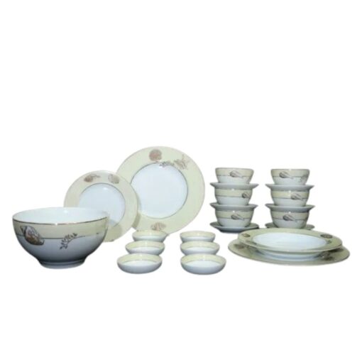 Bộ đồ ăn 33sp Camellia Hương Biển Kem