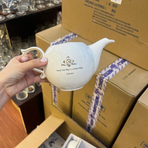 Bộ trà Minh Long in logo vàng kim - Hình ảnh 4