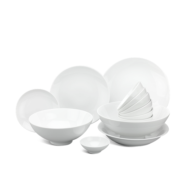 Bộ đồ ăn 17 sản phẩm Daisy Trắng