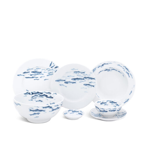 Bộ đồ ăn 23 sản phẩm Jasmine Cá Cơm Sương Mờ