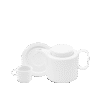Bộ trà cao 0.33L Gastroline trắng 2
