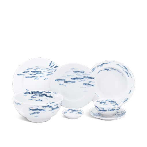 Bộ đồ ăn 23 sản phẩm Jasmine cá cơm sương mờ