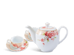Bộ trà 0.8L Camellia hoa đào