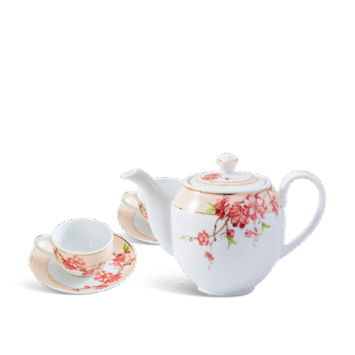Bộ trà 0.8L Camellia hoa đào