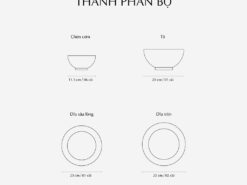 Bộ đồ ăn 10 sản phẩm - Timeless - Rực rỡ Việt Nam