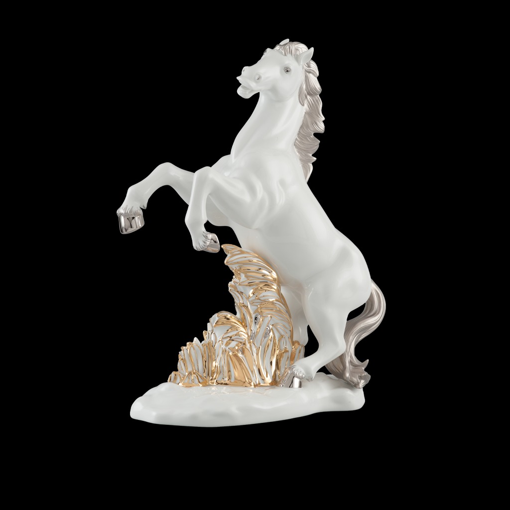 Ngựa Chiến Thắng - Tượng - Trang trí Vàng - BK