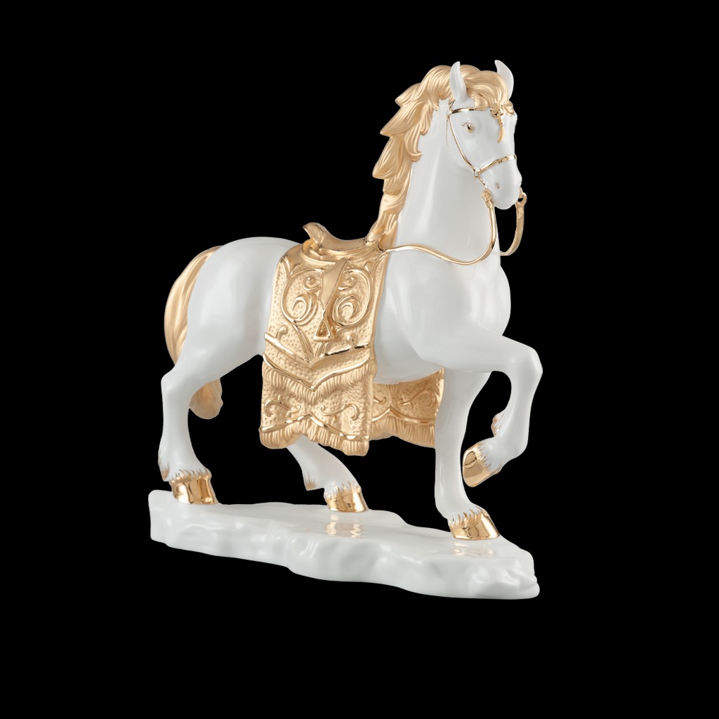 Ngựa Hoàng Gia - Tượng - Trang trí Vàng